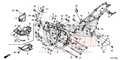 CARROSSERIE DE CHASSIS CRF250RLAK de 2019